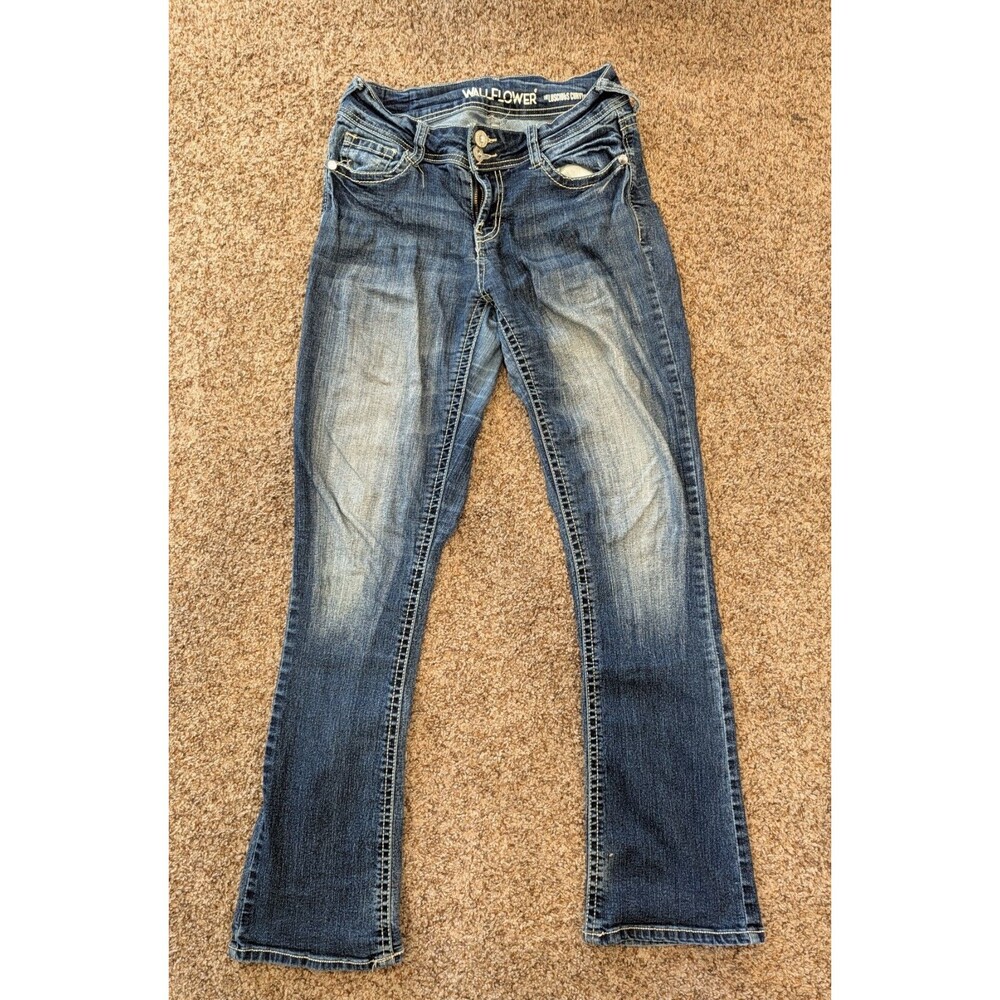 WallFlower Jeans Womens Size 5 Luscious Curvy Bootcut Embroidered Pockets #1058